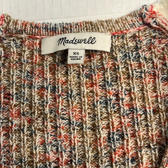 Madewell Marlbed Shrunken Ribbed Cardigan Sweater XS V-Neck - Picture 7 of 9